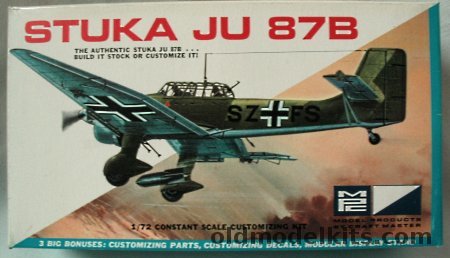 MPC 1/72 Stuka Ju-87, 7004-70 plastic model kit